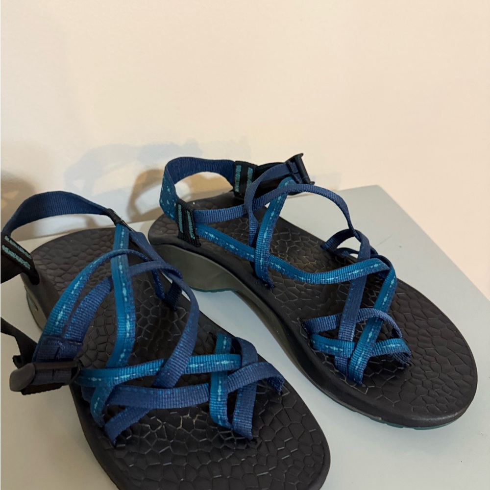Chaco Blue and Black Women's Sandals